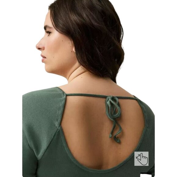 Torrid Plus Size Ribbed Square Neck Henley Blouse - Picture 5 of 13